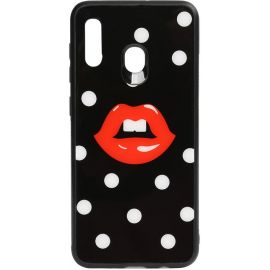 Купить Чехол-накладка TOTO Cartoon Print Glass Case Samsung Galaxy A20/A30 Red Lips, фото , характеристики, отзывы
