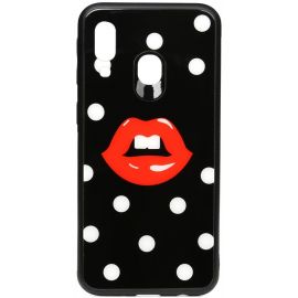 Придбати Чехол-накладка TOTO Cartoon Print Glass Case Samsung Galaxy A40 Red Lips, image , характеристики, відгуки