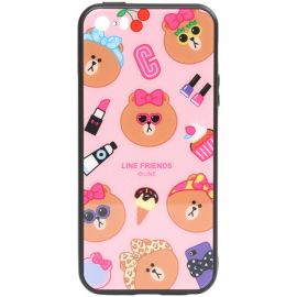 Купить Чехол-накладка TOTO Cartoon Print Glass Case Apple iPhone SE/5s/5 Line friends Linc, фото , характеристики, отзывы
