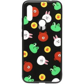 Купить Чехол-накладка TOTO Cartoon Print Glass Case Xiaomi Redmi 7 Line friends Black, фото , характеристики, отзывы