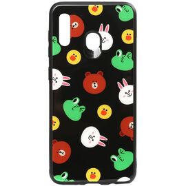 Придбати Чехол-накладка TOTO Cartoon Print Glass Case Huawei Y7 2019 Line friends Black, image , характеристики, відгуки