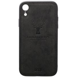 Купить Чехол-накладка TOTO Deer Shell With Leather Effect Case Apple iPhone XR Black, фото , характеристики, отзывы
