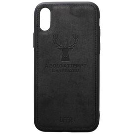 Придбати Чехол-накладка TOTO Deer Shell With Leather Effect Case Apple iPhone XS Max Black, image , характеристики, відгуки