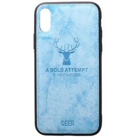 Купить Чехол-накладка TOTO Deer Shell With Leather Effect Case Apple iPhone XS Max Blue, фото , характеристики, отзывы