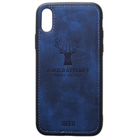 Купить Чехол-накладка TOTO Deer Shell With Leather Effect Case Apple iPhone XS Max Dark Blue, фото , характеристики, отзывы