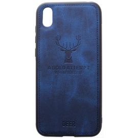 Купить Чехол-накладка TOTO Deer Shell With Leather Effect Case Huawei Y5 2019 Dark Blue, фото , характеристики, отзывы