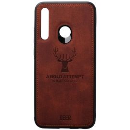 Придбати Чехол-накладка TOTO Deer Shell With Leather Effect Case Huawei P Smart+ 2019 Brown, image , характеристики, відгуки