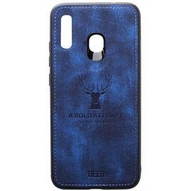 Купить Чехол-накладка TOTO Deer Shell With Leather Effect Case Samsung Galaxy A20/A30 Dark Blue, фото , характеристики, отзывы