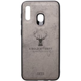 Купить Чехол-накладка TOTO Deer Shell With Leather Effect Case Samsung Galaxy A20/A30 Grey, фото , характеристики, отзывы