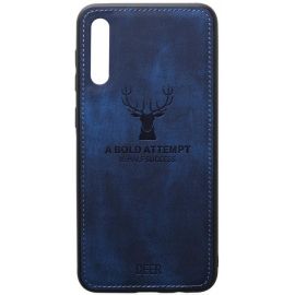 Купить Чехол-накладка TOTO Deer Shell With Leather Effect Case Samsung Galaxy A40 Dark Blue, фото , характеристики, отзывы