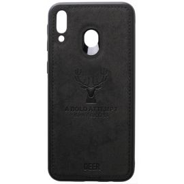 Купить Чехол-накладка TOTO Deer Shell With Leather Effect Case Samsung Galaxy M20 Black, фото , характеристики, отзывы