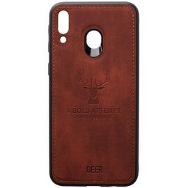 Придбати Чехол-накладка TOTO Deer Shell With Leather Effect Case Samsung Galaxy M20 Brown, image , характеристики, відгуки