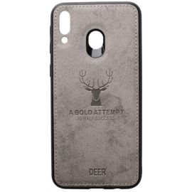 Купить Чехол-накладка TOTO Deer Shell With Leather Effect Case Samsung Galaxy M20 Grey, фото , характеристики, отзывы