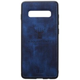 Купить Чехол-накладка TOTO Deer Shell With Leather Effect Case Samsung Galaxy S10 Dark Blue, фото , характеристики, отзывы