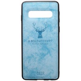 Купить Чехол-накладка TOTO Deer Shell With Leather Effect Case Samsung Galaxy S10e Blue, фото , характеристики, отзывы