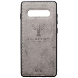 Купить Чехол-накладка TOTO Deer Shell With Leather Effect Case Samsung Galaxy S10e Grey, фото , характеристики, отзывы