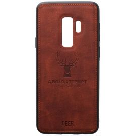 Придбати Чехол-накладка TOTO Deer Shell With Leather Effect Case Samsung Galaxy S9+ Brown, image , характеристики, відгуки