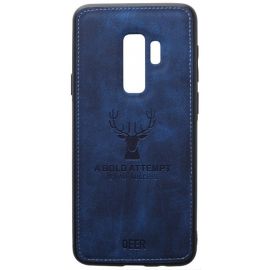 Купить Чехол-накладка TOTO Deer Shell With Leather Effect Case Samsung Galaxy S9+ Dark Blue, фото , характеристики, отзывы