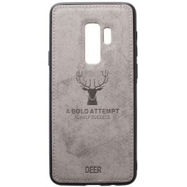 Купить Чехол-накладка TOTO Deer Shell With Leather Effect Case Samsung Galaxy S9+ Grey, фото , характеристики, отзывы