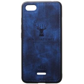 Купить Чехол-накладка TOTO Deer Shell With Leather Effect Case Xiaomi Redmi 6A Dark Blue, фото , характеристики, отзывы