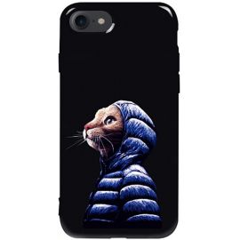 Придбати Чехол-накладка TOTO Pure TPU 2mm Print Case Apple iPhone 7/8/SE 2020 #76 Catcoat Black, image , характеристики, відгуки