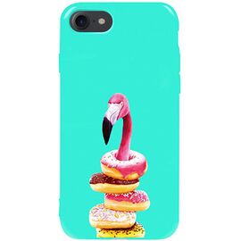 Купить Чехол-накладка TOTO Pure TPU 2mm Print Case Apple iPhone 7/8/SE 2020 #35 Flamingo Donats Mint, фото , характеристики, отзывы