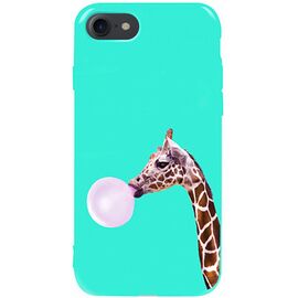 Купить Чехол-накладка TOTO Pure TPU 2mm Print Case Apple iPhone 7/8/SE 2020 #37 Giraff Gum Mint, фото , характеристики, отзывы