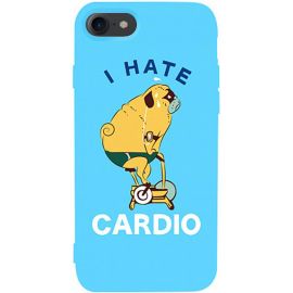 Купить Чехол-накладка TOTO Matt TPU 2mm Print Case Apple iPhone 7/8/SE 2020 #5 Hate Cardio Sky Blue, фото , характеристики, отзывы