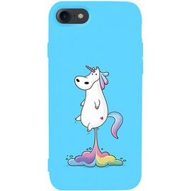 Купить Чехол-накладка TOTO Matt TPU 2mm Print Case Apple iPhone 7/8/SE 2020 #30 Unicorn Puk Sky Blue, фото , характеристики, отзывы