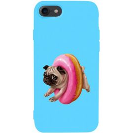Придбати Чехол-накладка TOTO Matt TPU 2mm Print Case Apple iPhone 7/8/SE 2020 #34 Dog Donat Sky Blue, image , характеристики, відгуки