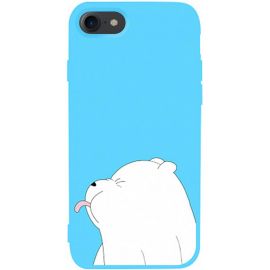 Придбати Чехол-накладка TOTO Matt TPU 2mm Print Case Apple iPhone 7/8/SE 2020 #57 Bear Tongue Sky Blue, image , характеристики, відгуки