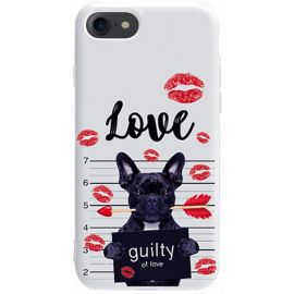 Придбати Чехол-накладка TOTO Pure TPU 2mm Print Case Apple iPhone 7/8/SE 2020 #39 Dog Kiss White, image , характеристики, відгуки
