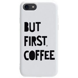 Придбати Чехол-накладка TOTO Pure TPU 2mm Print Case Apple iPhone 7/8/SE 2020 #41 First Coffee White, image , характеристики, відгуки