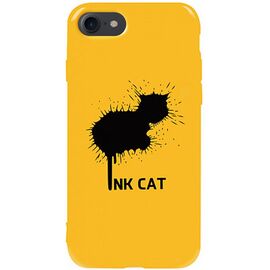 Придбати Чехол-накладка TOTO Pure TPU 2mm Print Case Apple iPhone 7/8/SE 2020 #48 Inkcat Yellow, image , характеристики, відгуки