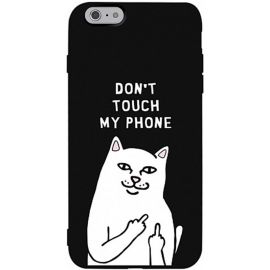 Купить Чехол-накладка TOTO Matt TPU 2mm Print Case Apple iPhone 6/6s #58 Cat Dontouch Black, фото , характеристики, отзывы