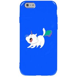Купить Чехол-накладка TOTO Pure TPU 2mm Print Case Apple iPhone 6/6s #6 Cat Puk Blue, фото , характеристики, отзывы