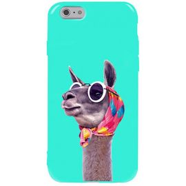Придбати Чехол-накладка TOTO Pure TPU 2mm Print Case Apple iPhone 6/6s #8 Lama Glasses Mint, image , характеристики, відгуки