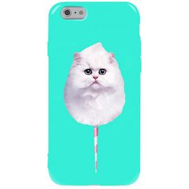 Купить Чехол-накладка TOTO Pure TPU 2mm Print Case Apple iPhone 6/6s #9 Cat Candy Mint, фото , характеристики, отзывы