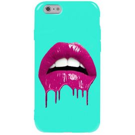 Купить Чехол-накладка TOTO Pure TPU 2mm Print Case Apple iPhone 6/6s #32 Lips Mint, фото , характеристики, отзывы