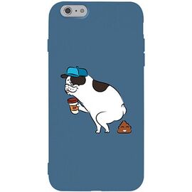 Придбати Чехол-накладка TOTO Matt TPU 2mm Print Case Apple iPhone 6/6s #50 Mops Kak Navy Blue, image , характеристики, відгуки