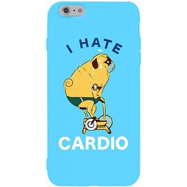 Придбати Чехол-накладка TOTO Matt TPU 2mm Print Case Apple iPhone 6/6s #5 Hate Cardio Sky Blue, image , характеристики, відгуки