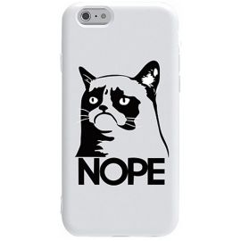 Купить Чехол-накладка TOTO Pure TPU 2mm Print Case Apple iPhone 6/6s #4 Cat Nope White, фото , характеристики, отзывы