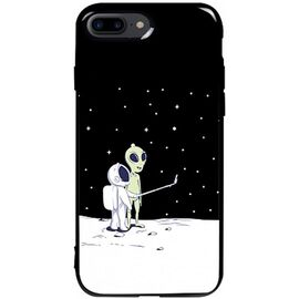 Купить Чехол-накладка TOTO Pure TPU 2mm Print Case Apple iPhone 7 Plus/8 Plus #40 Ufo Moon Black, фото , характеристики, отзывы