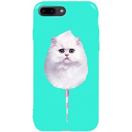 Купить Чехол-накладка TOTO Pure TPU 2mm Print Case Apple iPhone 7 Plus/8 Plus #9 Cat Candy Mint, фото , характеристики, отзывы