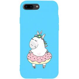 Придбати Чехол-накладка TOTO Matt TPU 2mm Print Case Apple iPhone 7 Plus/8 Plus #3 Unicorn Donut Sky Blue, image , характеристики, відгуки