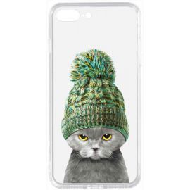 Купить Чехол-накладка TOTO Acrylic+TPU Print Case Apple iPhone 7 Plus/8 Plus #7 Cat In Hat Transparent, фото , характеристики, отзывы