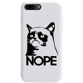Придбати Чехол-накладка TOTO Pure TPU 2mm Print Case Apple iPhone 7 Plus/8 Plus #4 Cat Nope White, image , характеристики, відгуки