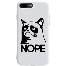 Купить Чехол-накладка TOTO Pure TPU 2mm Print Case Apple iPhone 7 Plus/8 Plus #4 Cat Nope White, фото , характеристики, отзывы