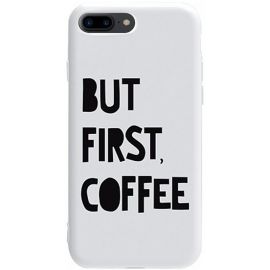 Купить Чехол-накладка TOTO Pure TPU 2mm Print Case Apple iPhone 7 Plus/8 Plus #41 First Coffee White, фото , характеристики, отзывы