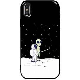 Купить Чехол-накладка TOTO Pure TPU 2mm Print Case Apple iPhone X/XS #40 Ufo Moon Black, фото , характеристики, отзывы